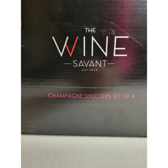 NIB The Wine Savant Set of 6 Champagne Shooters Bachelorette Champs Bong - Picture 5 of 11